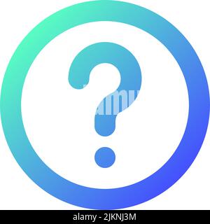 Question mark pixel perfect gradient linear ui icon Stock Vector
