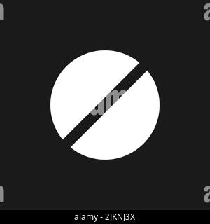 Failure occurred dark mode glyph ui icon Stock Vector