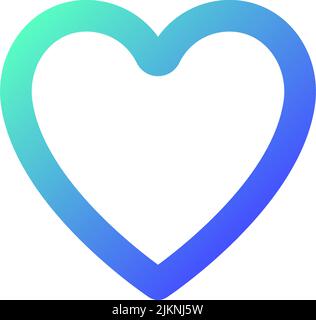 Heart pixel perfect gradient linear ui icon Stock Vector
