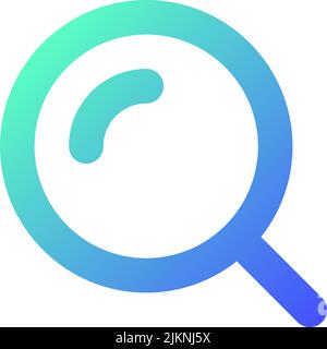 Magnifying glass pixel perfect gradient linear ui icon Stock Vector