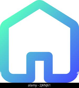 Home pixel perfect gradient linear ui icon Stock Vector