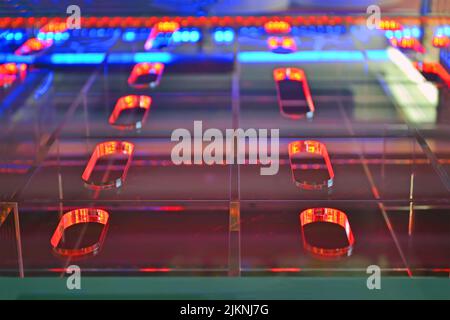 abstract led interior illumination closeup, modern power diversity Stock Photo