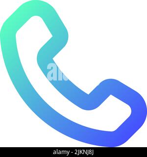 Telephone pixel perfect gradient linear ui icon Stock Vector