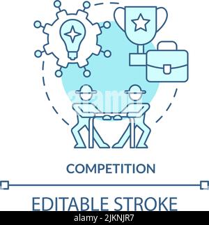 Competition turquoise concept icon Stock Vector