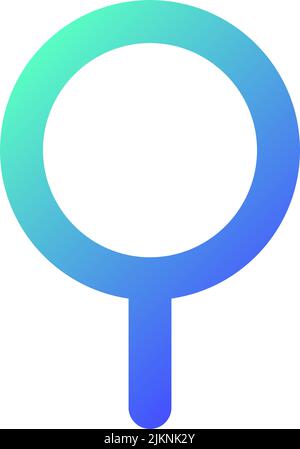 Round pushpin pixel perfect gradient linear ui icon Stock Vector