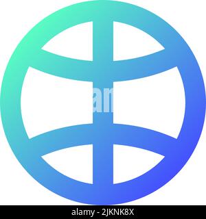 Global network pixel perfect gradient linear ui icon Stock Vector