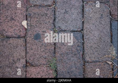 A closeup shot of a brick wall surface Stock Photo