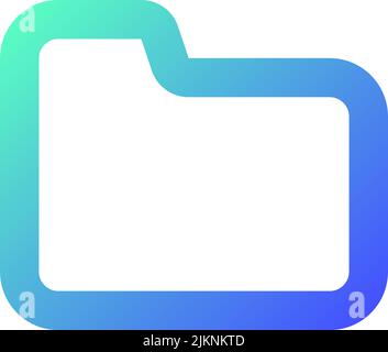 Folder pixel perfect gradient linear ui icon Stock Vector