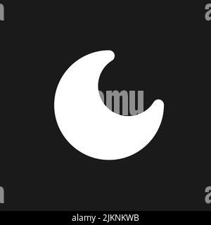 Night mode dark mode glyph ui icon Stock Vector