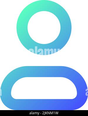 Contact pixel perfect gradient linear ui icon Stock Vector