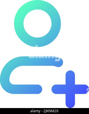 Add new contact pixel perfect gradient linear ui icon Stock Vector