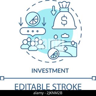 Investment turquoise concept icon Stock Vector