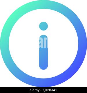 Info pixel perfect gradient linear ui icon Stock Vector
