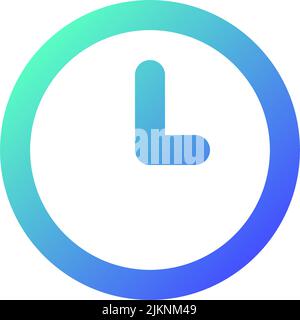 Clock pixel perfect gradient linear ui icon Stock Vector