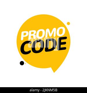 Promo code coupon price label voucher. Discount promo code digital vector promotion badge cost design background. Stock Vector