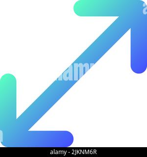 Enlarge pixel perfect gradient linear ui icon Stock Vector