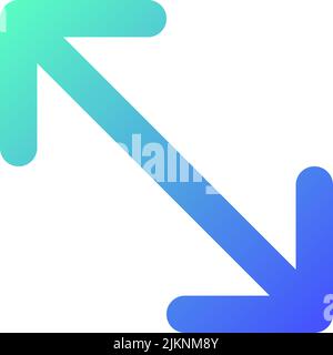Expand pixel perfect gradient linear ui icon Stock Vector
