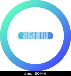 Remove button pixel perfect gradient linear ui icon Stock Vector