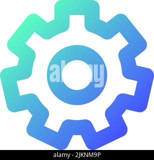 Settings gear pixel perfect gradient linear ui icon Stock Vector