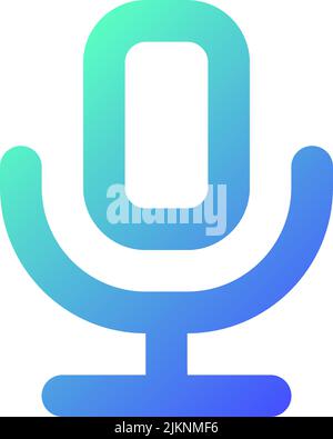 Microphone pixel perfect gradient linear ui icon Stock Vector