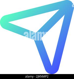 Sharing post pixel perfect gradient linear ui icon Stock Vector
