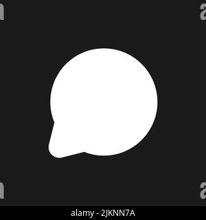Comment dark mode glyph ui icon Stock Vector
