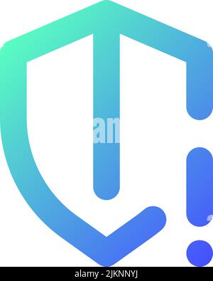 Security threat pixel perfect gradient linear ui icon Stock Vector