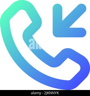 Incoming call pixel perfect gradient linear ui icon Stock Vector