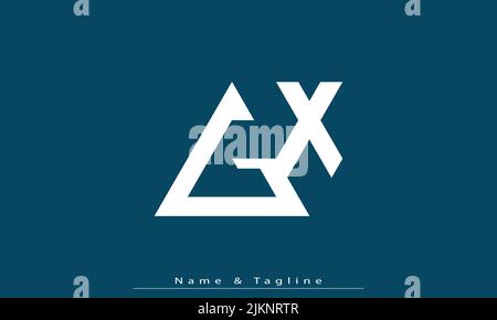 Alphabet letters Initials Monogram logo GX , XG Stock Vector
