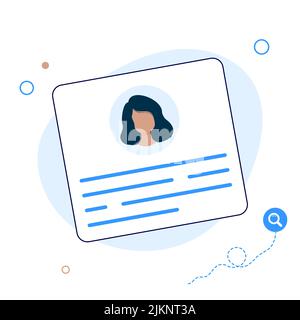 Personal info data, user or profile card details symbol. Identification card. Personal info data. Identity document with person photo and text clipart Stock Vector