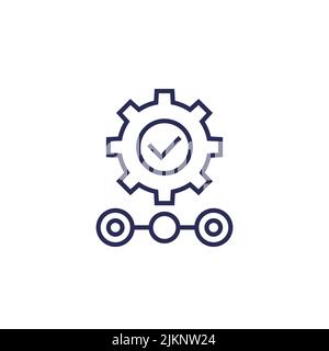 quality control of production line icon, vector Stock Vector