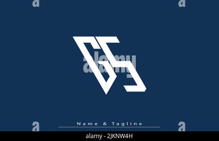 Alphabet letters Initials Monogram logo GS , SG Stock Vector