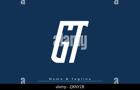Alphabet letters Initials Monogram logo GT , TG Stock Vector