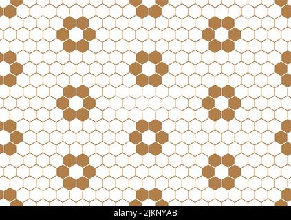 Seamless honeycomb pattern. Vector background hexagonal grid Stock Vector