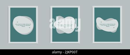 Quote frames blank template set. Blank template for your text, speech quotes in an empty bubble Stock Vector
