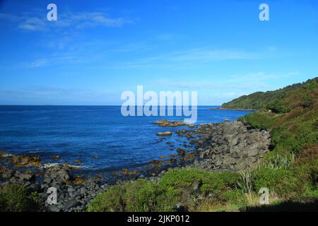 Riverton beach in Invercargill, southland, New Zealand. Stock Photo