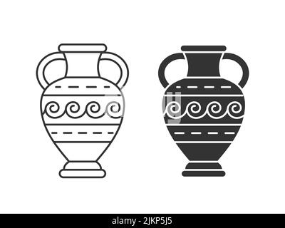 greek amphora glyph icon vector illustration Stock Vector Image & Art ...