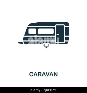 Set of monochrome camper van car logo, emblems and badges isolated on ...