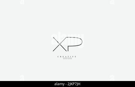 Alphabet letters Initials Monogram logo XP PX X P Stock Vector