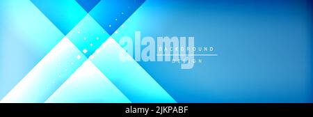 Abstract background - squares and lines composition created with lights and shadows. Technology or business digital template. Trendy simple fluid colo Stock Vector