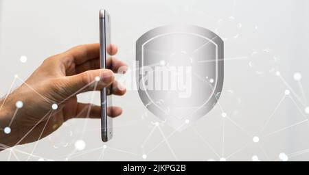 A Cybersecurity of digital network systems with computer security Stock Photo