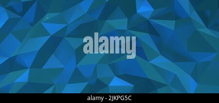 A geometric blue ice low poly background Stock Photo