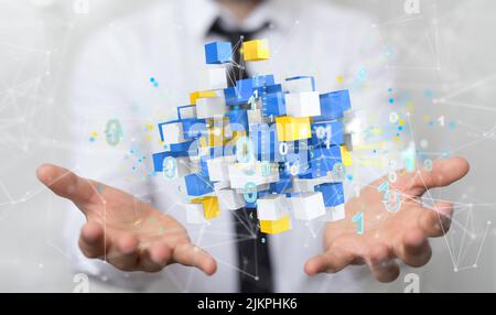 Actionable Analytics Connecting people on the internet Stock Photo