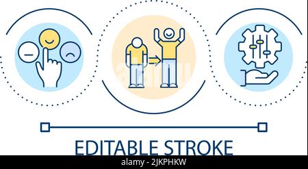 Manage emotions loop concept icon Stock Vector