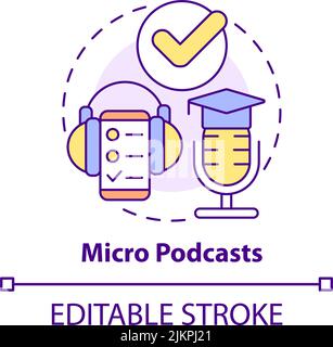 Micro podcasts concept icon Stock Vector