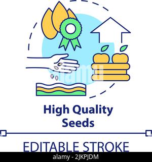 High quality seeds concept icon Stock Vector