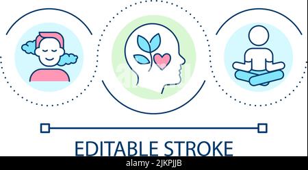 Calmness loop concept icon Stock Vector