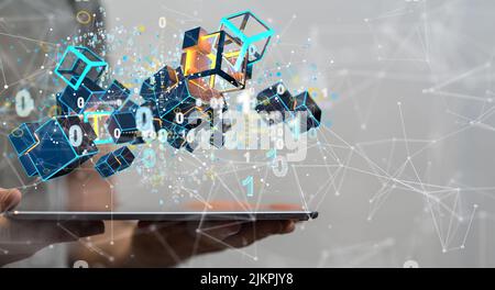 Actionable Analytics Connecting people on the internet Stock Photo