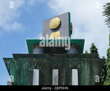 This award tower was built in pandeglang city square, in 1997 this city received the cleanest small city award in jakarta - indonesia 5 june 1997 Stock Photo