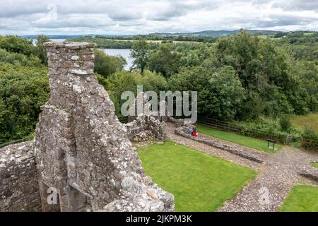 The beautiful Tully Castle by Enniskillen, County Fermanagh inNorthern Ireland. Stock Photo